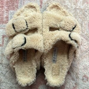 Arizona Teddy Shearling Birkenstock Sandals